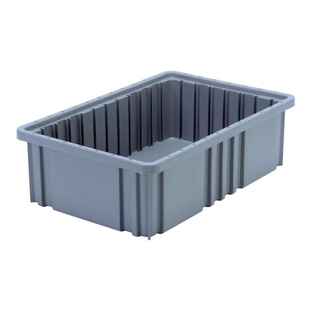 Quantum Storage Systems Divider Box, 10 7/8 in W, 5 in H, Gray, Polypropylene DG92050GY